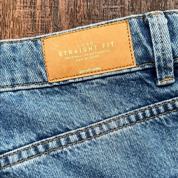 Stradivarius Classic Blue Straight Leg Jeans • High-Waisted - Picture 3 of 7